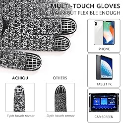 Achiou Winter Gloves, Glove for Men Women, Upgraded