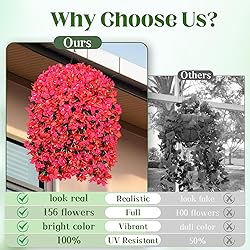 Siyaluens 2Pcs UV Resistant Artificial Flowers for