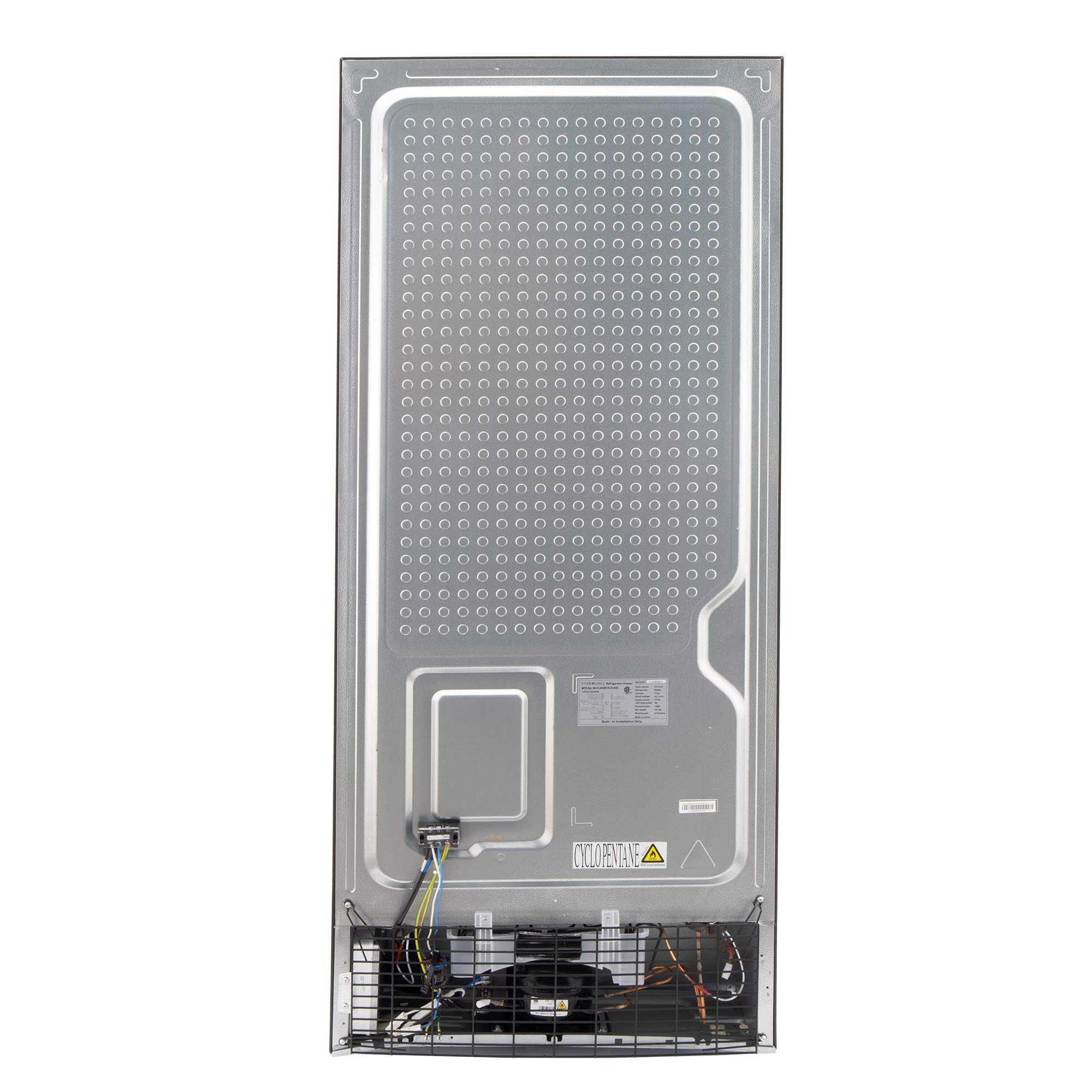 RecPro RV Refrigerator Stainless Steel 16 Cubic Feet 12Volt French Style Doors Low