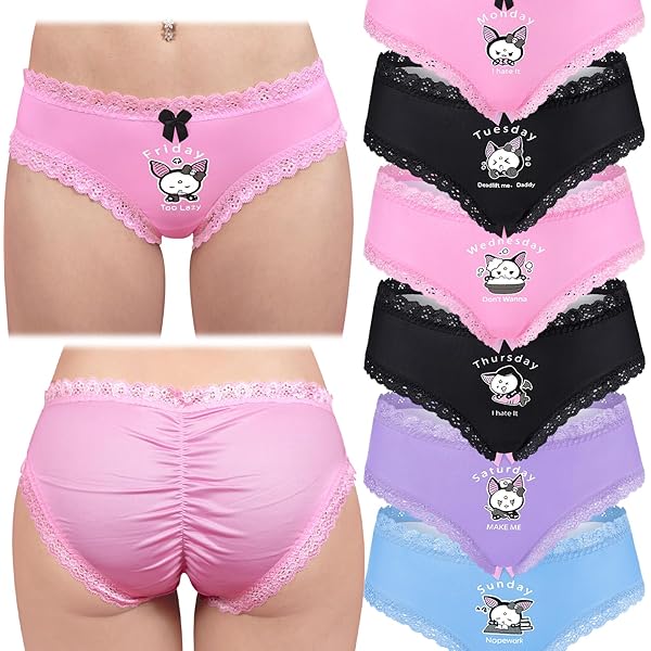 Amazon.com: Linda ropa interior de algodón para mujer, con