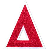 Tenjour 4.5" Iron on Greek Letter Patches Red Chenille Greek Letters Sorority Greek Patches Sorority Gift for Clothing/Jacket/Varsity/Bag (Red, Delta)