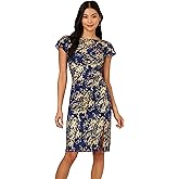Adrianna Papell Women's Foil Lace Sheath