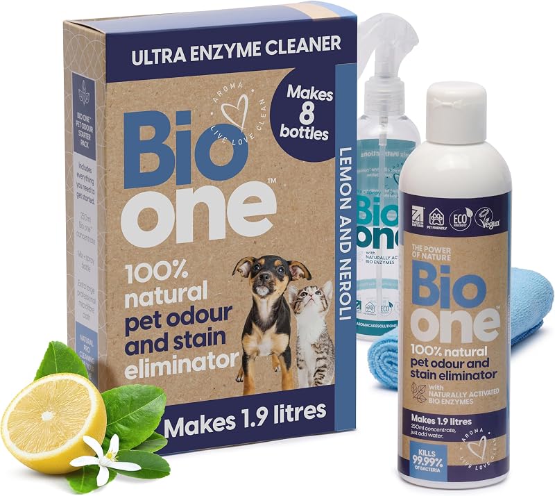 Bio One Pet Stain & Odour Remover Enzyme Cleaner 8x 250ml Bottles
