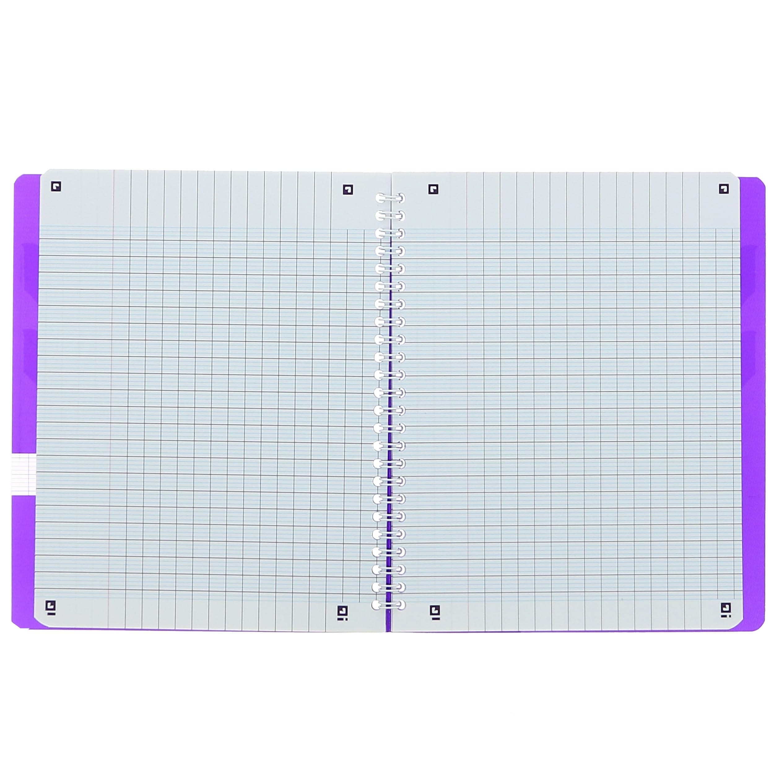 Oxford OpenFlex Pack of 10 Spiral-Bound Notebook Quadrille-Ruled Large Squares Seyès-Ruled 17 x 22 cm Assorted Colours