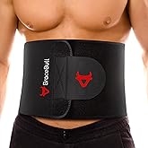Waist Trimmer for Women and Men, Adjustable Sweat Band for High-Intensity Training & Workouts Black