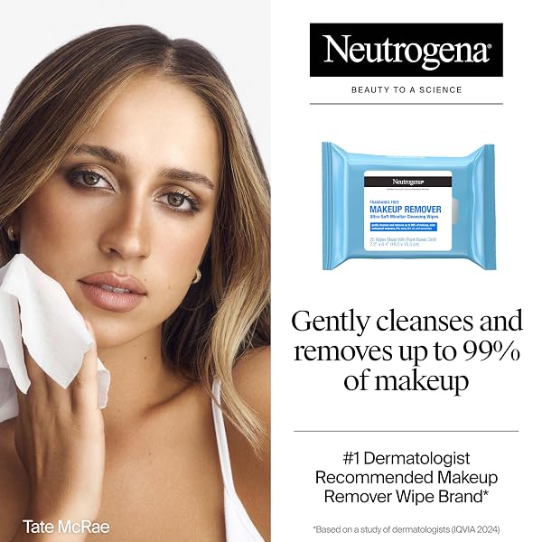 6 PACK NEUTROGENA FRAGRANCE-FREE MAKEUP REMOVER WIPES SINGLES, INDIVIDUALLY WRAPPED FACE TOWELETTES, GENTLY REMOVE DIRT, OIL, WATERPROOF MASCARA & MAKEUP, ALCOHOL-FREE DAILY FACE WIPES FOR TRAVEL, 20 CT