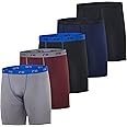 Real Essentials 5 Pack: Mens Compression Shorts - Quick Dry Performance Active Underwear (Available in Big & Tall)