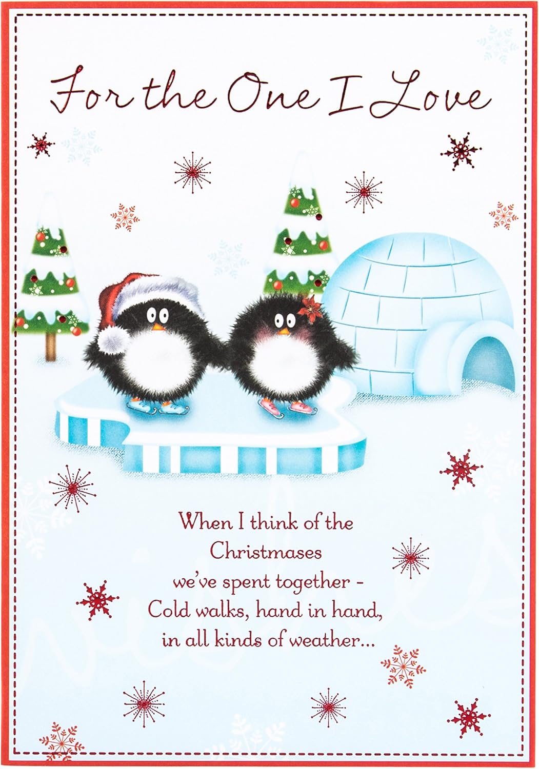 Hallmark Christmas Card to The One I Love 'with All My Love' - Medium
