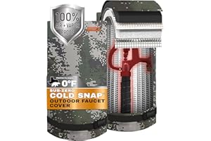 Redford Supply Co. Cold Snap (0°F) Double Wall Insulated Long Faucet Covers - Outdoor Faucet Covers for Winter, Insulated Spigot Covers Winter Insulated, Hydrant Cover (14"W x 27"H, Digital Camo)