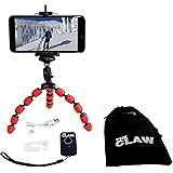 Flexible Tripod For iPhone 5,5S,6,6S,6S,SE, USB Rechargeable Bluetooth 3.0 Remote for iOS iPhone. Compact, Bendable, Smartphone Mount, NEW! Locking Head, Vlogger, by The CLAW