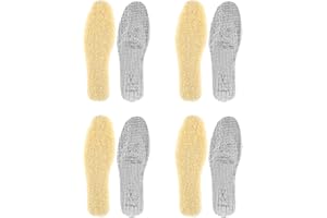 WEISUYUUS 4 Pairs Thermal Aluminum Foil Lamb Wool Shoe Insoles Providing Extreme Warmth and Cold Weather Insulation for Outdo