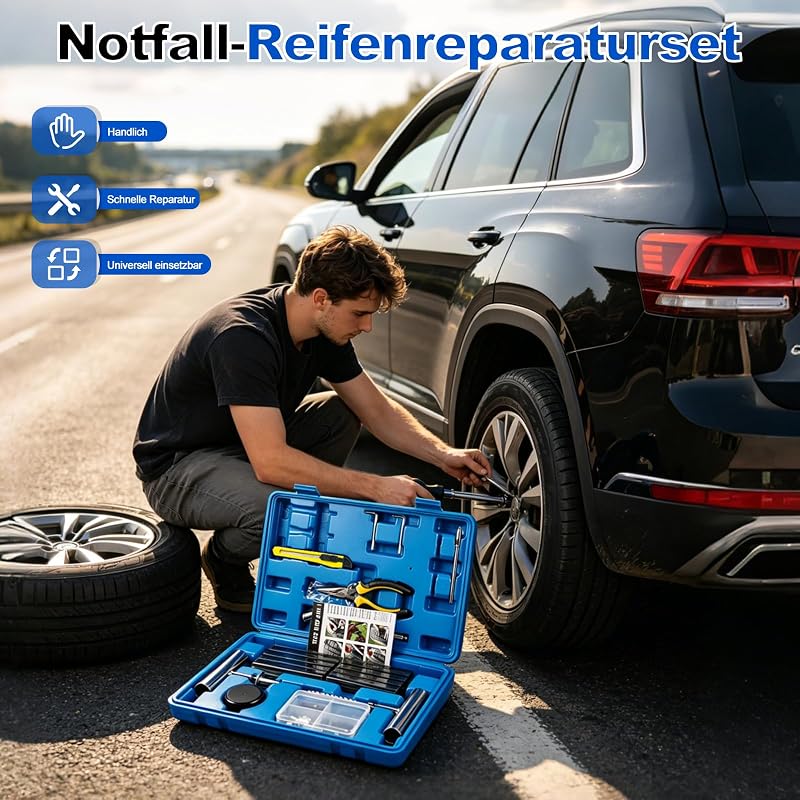 Reifenreparaturset 68-teilig, Auto, Motorrad, ATV, Jeep, LKWs