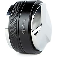 Crema Coffee Products | 53.3mm Coffee Distributor/Leveler & Hand Tamper | Fits 54mm Breville Portafilters | Double Sided, Adj