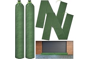 ALDMIO 4Pcs Sand Bags for Flooding, 6'×6" Thickened Long Canvas Flood Barriers for Outside Flood Water Barrier Sand Bags with Elastic Band Reusable Quick Flood Barrier for Door Window Basement Floor Flood
