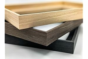 GVS-ART Solid Wood Grain Pattern Floating Frame for 12X16"Artwork Canvas, 7/8" Deep & 1/8“ Space Around For Canvas Painting,Real Solid Wood Canvas Floator Frame 1-Pack