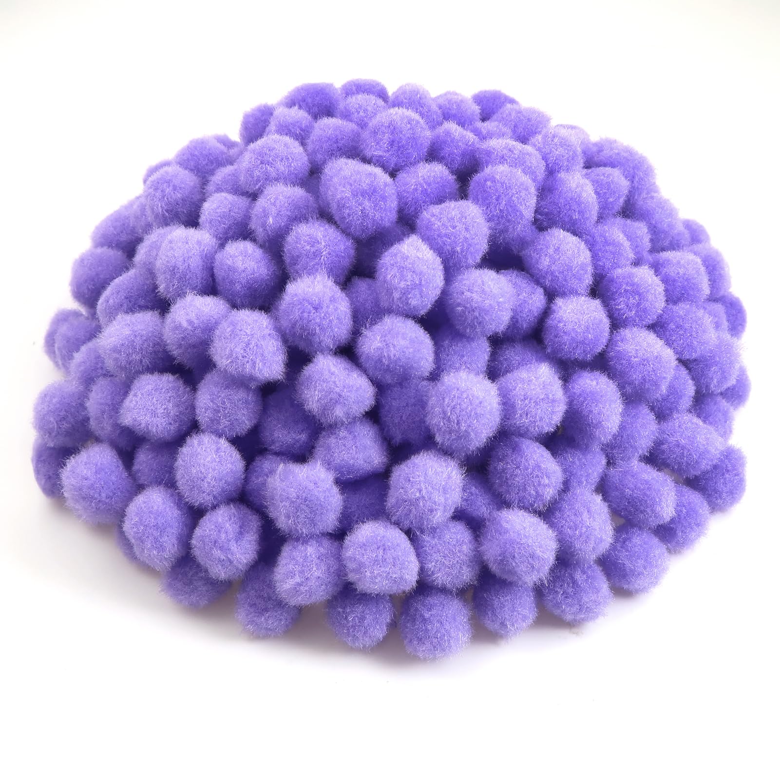 TOAOB 300 Pieces Pompoms 10 mm Small Purple Pompom Fluffy Plush Set Balls Art Bobble for Funny DIY Creative Crafts