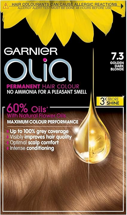 Garnier Olia Dark Blonde Hair Dye Permanent Up To 100 Grey Hair