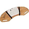 30.5" Wood Curved Lap Desk Table Tray with Handles for Laptop by Trademark Innovations (Pine)