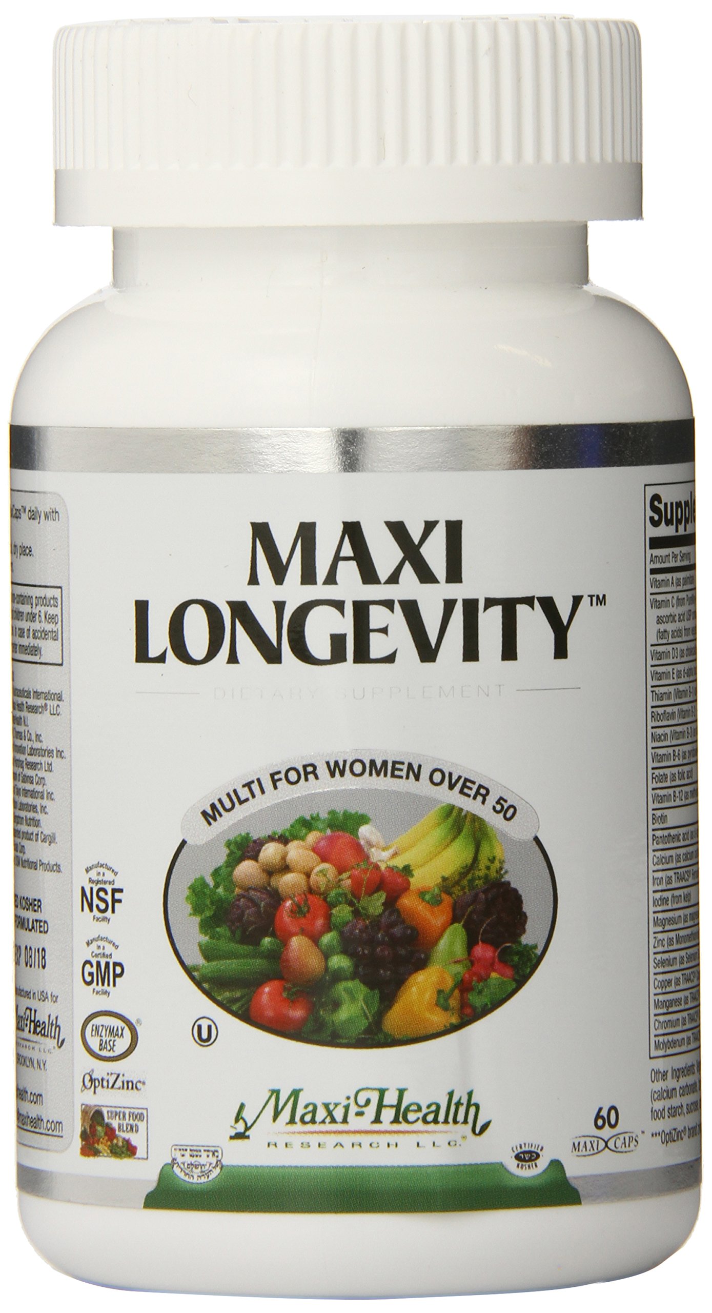 Maxi Health Longevity Multivitamins & Minerals Supplement
