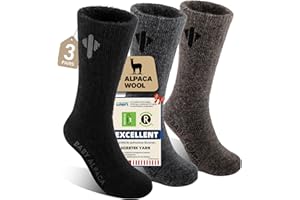 HEAT EQUATION Alpaca Socks for Men and Women, Heavyweight Thermal Thick Warm Alpaca Wool Boot Sock for Hunting, Hiking, Moisture Wicking