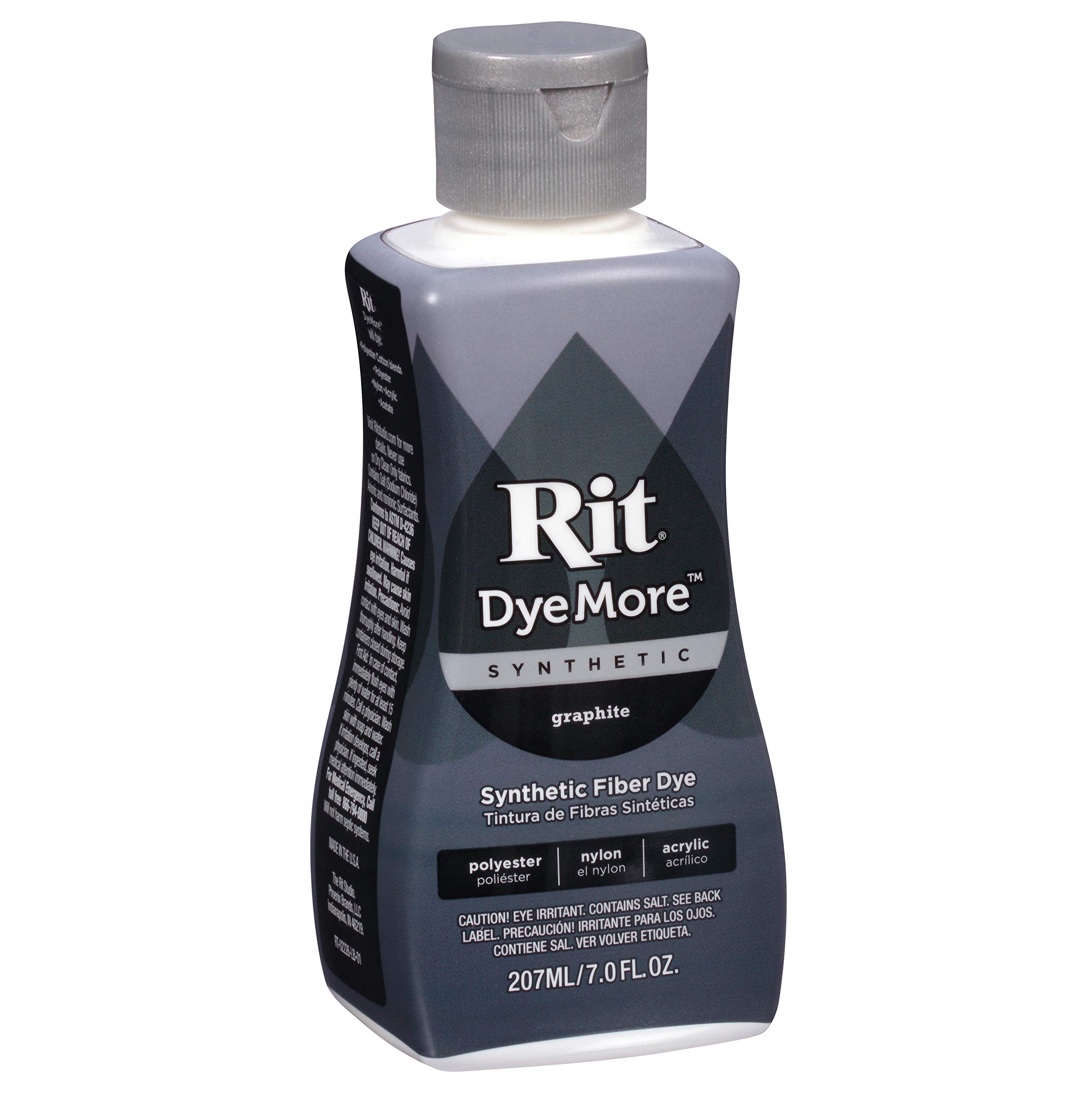 Rit DyeMore Liquid Fabric Dye for Synthetic Fabrics 207ml - 13 Colours (Graphite)