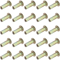 25-Pack M5 Threaded Rivet Nuts - Carbon Steel Zinc-Plated Multi-Grip Inserts For Sheet Metal