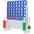 SDADI Jumbo 4 in a Row Game, 4-to-Score Giant Game Set with Adjustable Height (2.5-3.5 FT) for Kids & Adults, Indoor/Outdoor Connect Game with Quick-Release Slider, Perfect for Family and Party Games