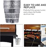 DOITOOL 12PCS Foil Tray Grease Bucket Liner for Smoker & Grill view 2
