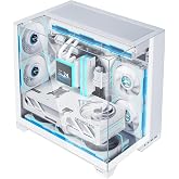 Lian Li O11 Vision-M mATX PC Case, 1 x 140mm Fan, High-Airflow, White | Three-sided glass case for M-ATX/Mini-ITX builds with 410mm GPU clearance, a 360mm top radiator and one 140mm fan.