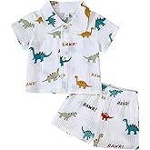 SUREPOCH Baby Boy Clothes Set Summer Toddler Short-Sleeve Shirt & Elastic Waist Shorts Set For Baby Boy Outfits