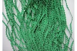 Lyracces Wholesale Lots 50yards Mini 3mm Pick Color Woven Rick Rack Ribbon RIC Rac Trims Scrapbooking Dressmaking (Green)