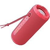 YOLOEMOT Waterproof Bluetooth Speaker, Wireless Shower Speaker with 24W Loud Stereo Sound and Bluetooth 5.3, Enhanced Bass, TWS Pairing, IPX7 Waterproof, 12 Hours of Playtime for Home/Outdoor (Red)