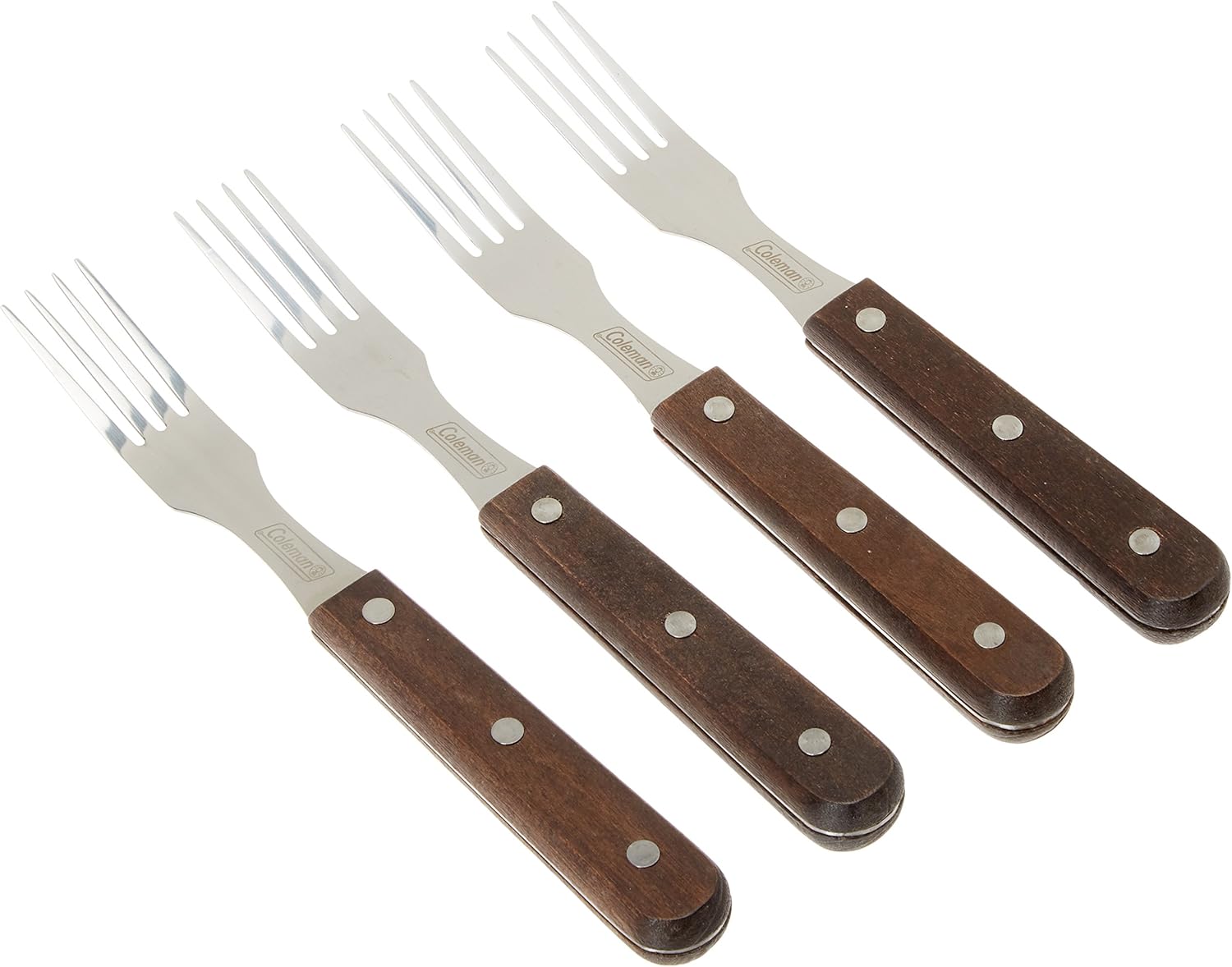 Coleman C04F240 4Piece Steak Fork Set with Darkwood Handles Amazon.co.uk Garden & Outdoors
