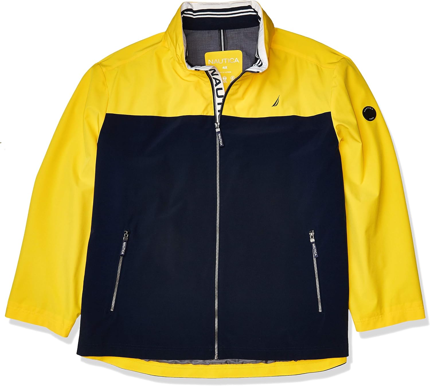Nautica Men's Color Block Zip Front Jacket W/Hidden Hood Amazon.co.uk