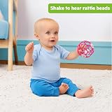 Bright Starts Oball Easy-Grasp Rattle Pink BPA-Free Infant Toy 0+ 4 Inches view 3