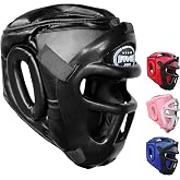 Farabi Sports Boxing Headgear Grill Head Gear MMA Training Kickboxing Sparring Gear Removable Front Bar Grill