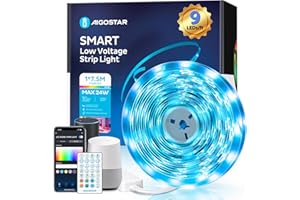 Aigostar Smart Led Light for TV Led Backlight, TV Led Lights That Sync with TV Music Color Changing, LED Strip Bias Lighting for Easter Room Decor, Gaming Decor & PC Monitor (24.6 FT)