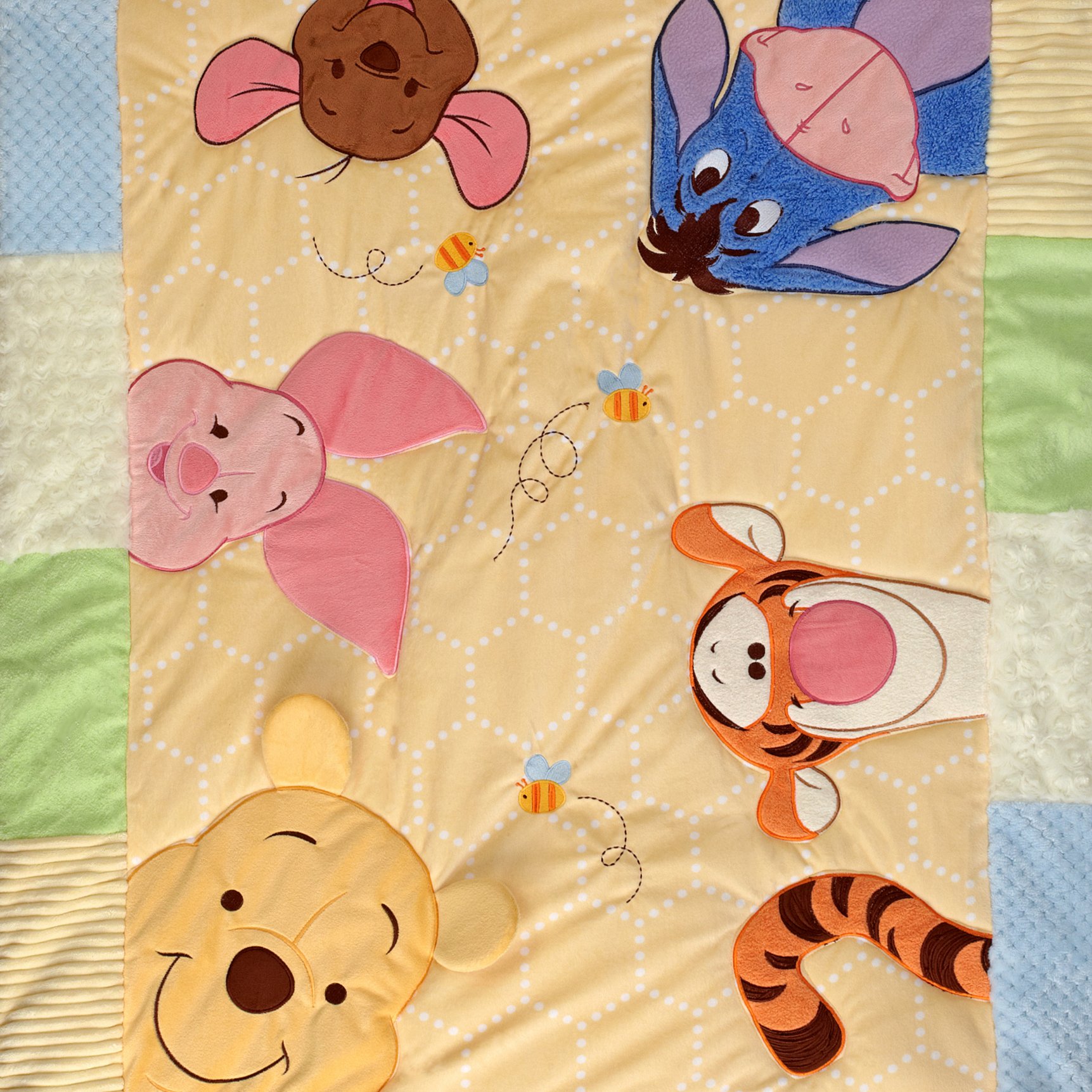 Disney Winnie the Peeking Pooh 7 Piece Nursery Crib Bedding Set