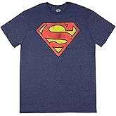 Bioworld Superman Logo Men's Black Crew Neck Long Sleeve Shirt