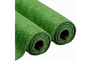 NINXANG Artificial Grass Synthetic Lawn Outdoor Faux Grass Rug for Patio 0.4 Inch Pile Height 7FTx12FT Astro Turf Roll Carpet Turf Indoor for Bedroom Fake Grass for Pets