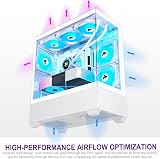 FOIFKIN F1 ATX Mid-Tower Case with 6 ARGB PWM Fans White view 5
