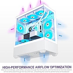 FOIFKIN PC Case - Pre-Installed 6 PWM ARGB Fan, ATX