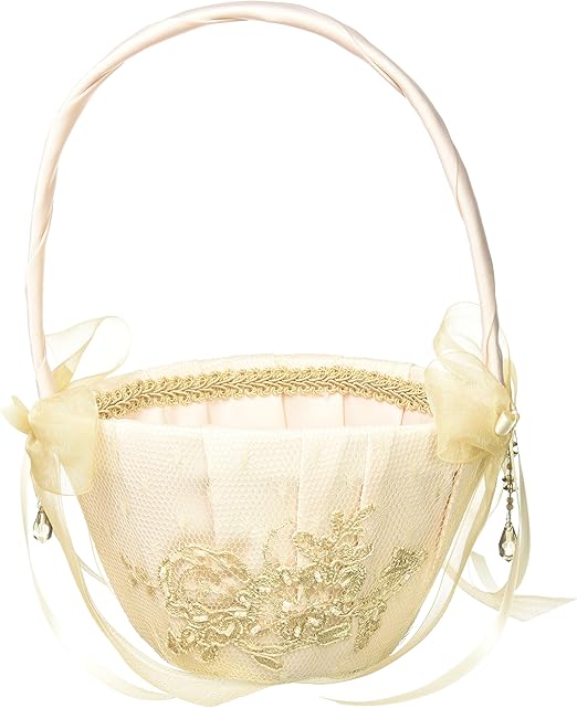 champagne flower girl basket