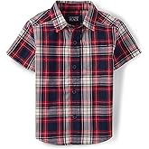 The Children's Place Baby-Boys and Toddler Boys Poplin Short Sleeve Button Down Shirt