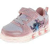 Girls Character Court Light Up Sneakers Minnie Mouse Frozen Stitch Paw Patrol Moana Disney Princess Casual LED Shoes for Girl Size 6-10 Toddler 11-12 Little Kid