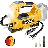 Cordless Tire Inflator Air Compressor for Dewalt 20V Max Battery, 160PSI Portable LED Light Handheld Air Pump with Digital Pressure Gauge for Cars Motorcycles Bikes Sport Balls(Battery Not Included)