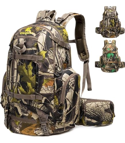 TR Jagdrucksack Mit Internem Rahmen, Wasserdicht – 35 Liter, Camouflage, Für Gewehr & Bogen, Mit Regenschutz