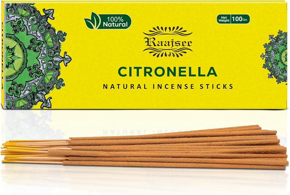 Raajsee Citronella Incense Sticks 100 gm Pack 100% Pure Organic Natural