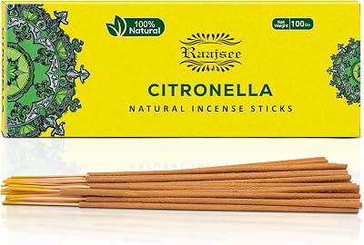 Raajsee Citronella Incense Sticks 100 gm Pack 100% Pure Organic Natural