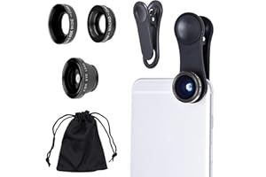 Universal 3 in 1 Camera Lens Kit for Smart Phones (iPhone, Galaxy, HTC, Motorola) by Camkix® / One Fish Eye Lens/One 2 in 1 M